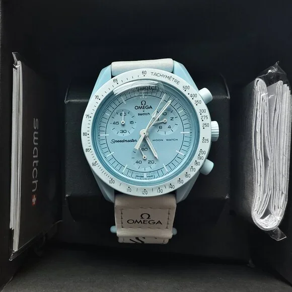 🔥HOT🔥 NWT Swatch X Omega Bioceramic Moonswatch Mission To Uranus Watch - Picture 3 of 4